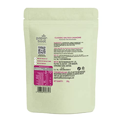 Image 3 of Paper Boat Classic Salted Cashews 200 gm | Freshly Roasted