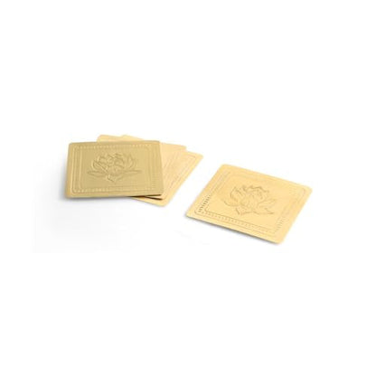 Image 2 of ExclusiveLane Golden Rose Brass Coasters Set of 4
