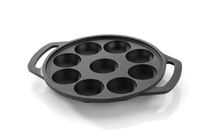 Image 1 of Default Title for the product RADHE MART Cast Iron 9 Cavity Appam Patra Pan