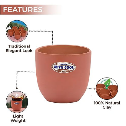 Image 5 of Mitti Cool Clay Cherry Cup Set 100 ml - Terracotta Kullad Tea Cups for Chai & Coffee