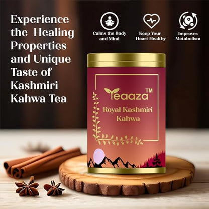 Image 4 of Teaaza Royal Kashmiri Kahwa Green Tea, Herbal Tea | 50 Gm Granules