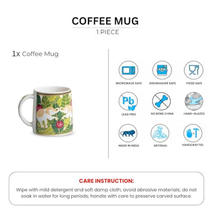 Image 5 of ExclusiveLane Gaj Bagh Decal Ceramic Coffee Mug 330 ml
