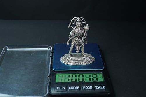 Image 6 of Dista Silvers Antique Ashirwad Hanuman Standing with Mala 100.01G