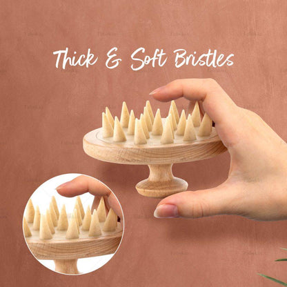 Image 6 of Fabskin Wooden Hair Scalp Massager Shampoo Brush