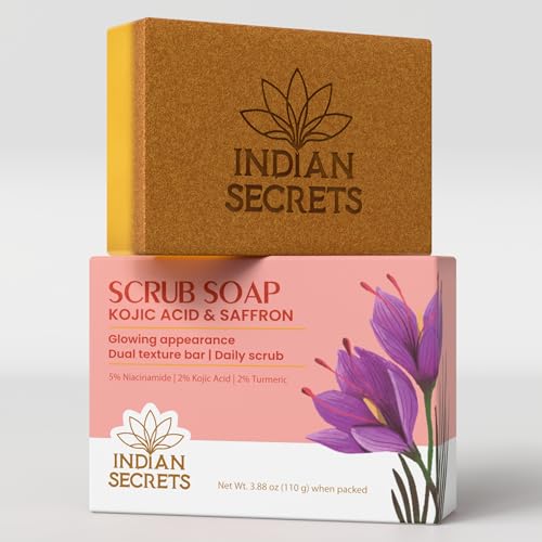 Image 1 of Default Title for the product INDIAN SECRETS Kojic Acid & Saffron Detan Scrub Soap 110g