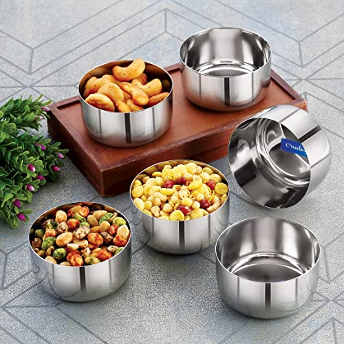 Image 3 of neelam Stainless Steel 5, 22 Gauge Sadi 150 ml Vati Dinner Bowl