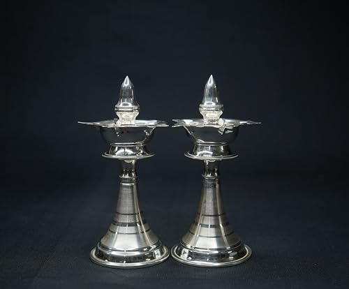 Image 1 of Default Title for the product Dista Silvers Silver Pair of Deepalu 105 Grams