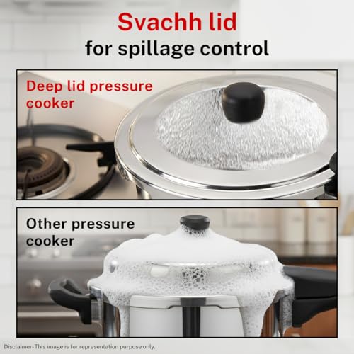 Image 5 of Prestige Stainless Steel Popular Svachh Outerlid Pressure Cooker 3 Litre