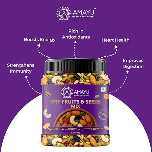 Image 4 of AMAYU Premium Mixed Dry Fruits Superfood Trail Mix 900gm
