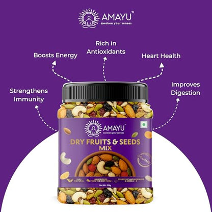 Image 4 of AMAYU Premium Mixed Dry Fruits Superfood Trail Mix 900gm