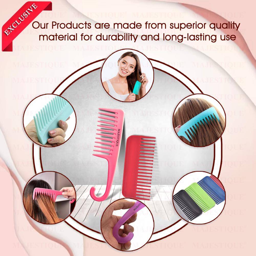 Image 7 of Majestique Detangling Wide Tooth Comb - Set Of 2