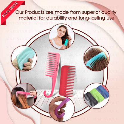 Image 7 of Majestique Detangling Wide Tooth Comb - Set Of 2