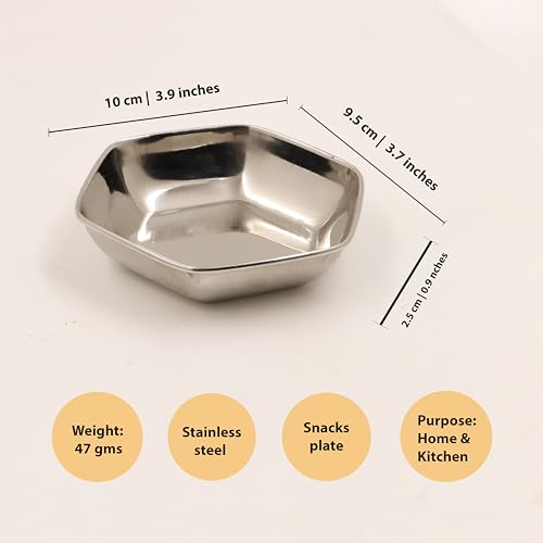 Image 10 of Spillbox Stainless Steel Halwa Plates