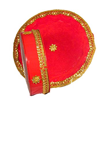 Image 2 of Suninow Red Karwa Chauth Pooja Thali Set