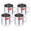 Image 1 of Default Title for the product HAZEL Stainless Steel Double Wall Green Tea Coffee Big Sobar Mug, Set of 4, 210 ml (Each)