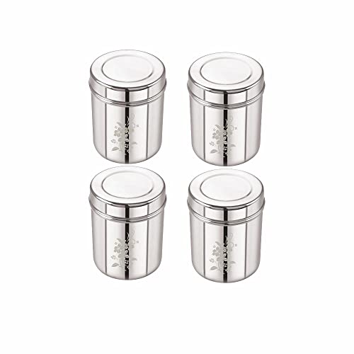 Image 2 of neelam Stainless Steel 12, 22 Gauge Lazer Etching Deep Dabba, Utility Canisters, Storage Containers, 1900 ml