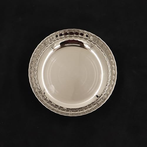Image 9 of Spillbox Stainless Steel Hammered Bowl Quarter Plates Snack Plate Nasta Plate Dessert Plate Set Side Dish Cup Mirror Finish BPA Free