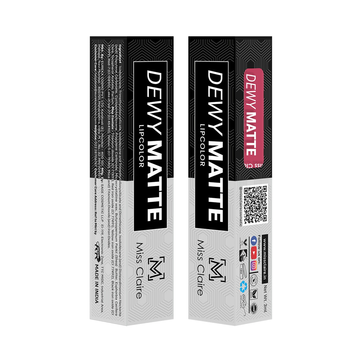 Image 5 of Miss Claire Dewy Matte Lip Color - 17 Rosetta
