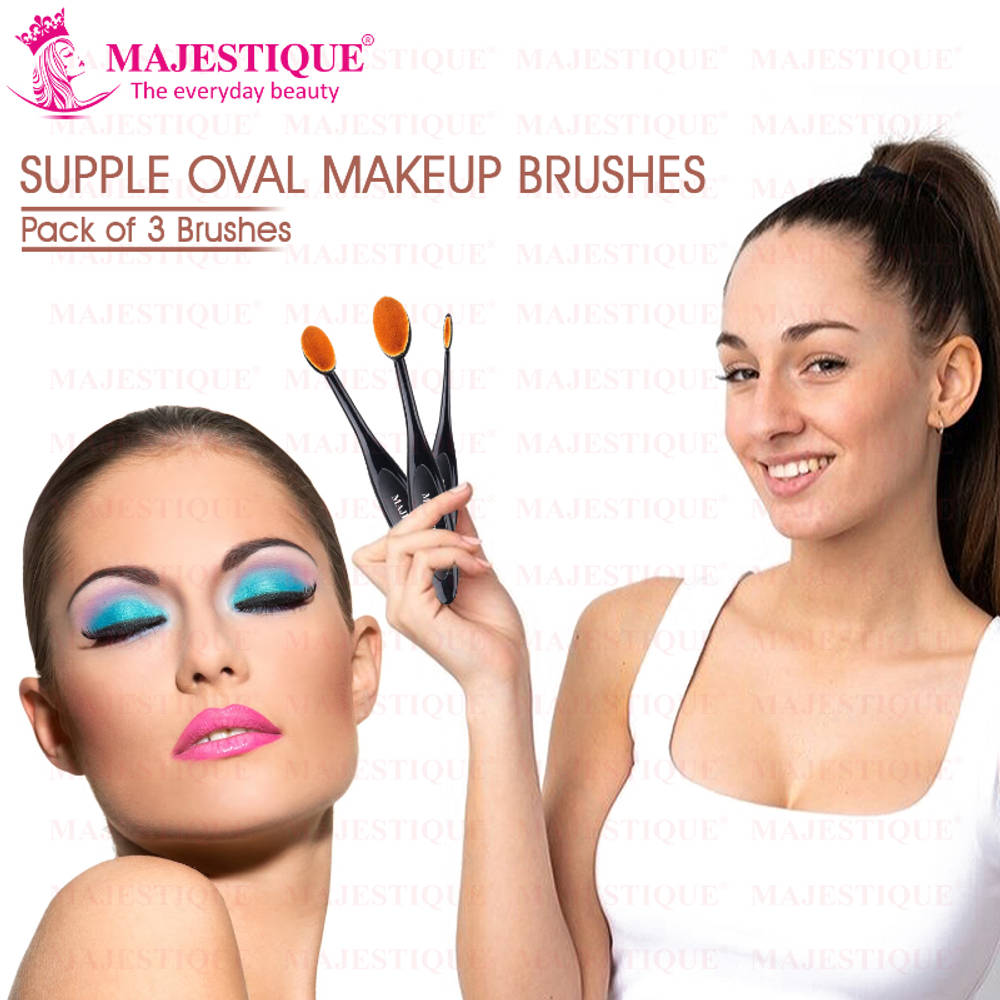 Image 6 of Majestique Supple Oval Makeup Brushes - 3