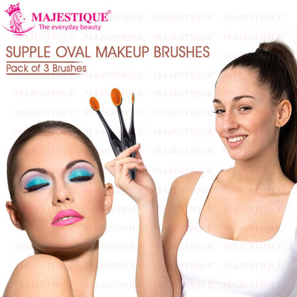 Image 6 of Majestique Supple Oval Makeup Brushes - 3