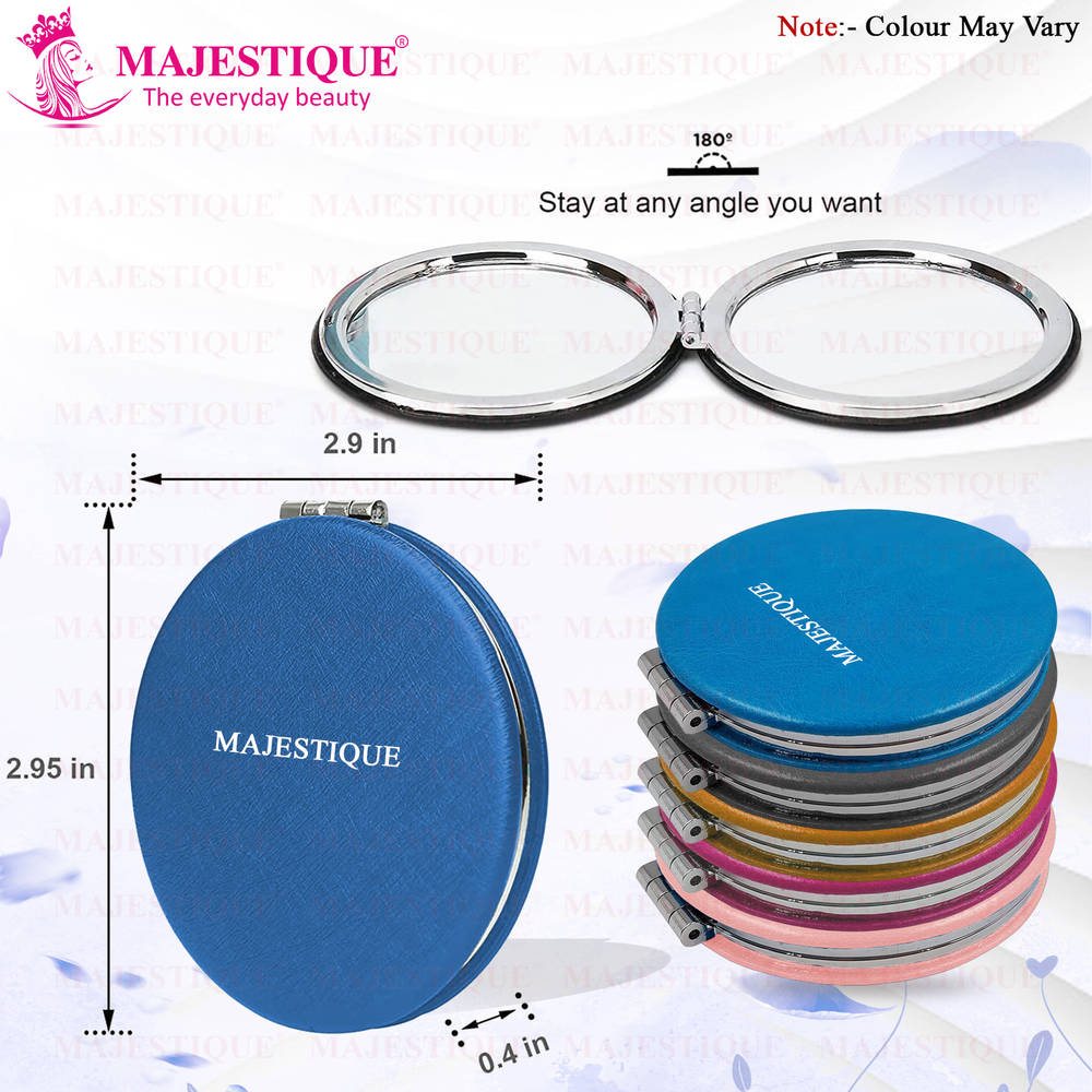 Image 3 of Majestique Professional Pocket Makeup Mirror, Foldable Mirror With Compact Size