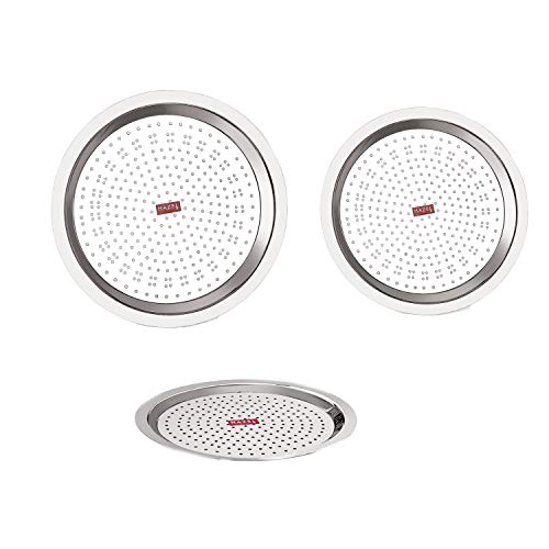 Image 12 of 3 / 25.5 cm, 26.8 cm, 28.5 cm for the product HAZEL Stainless Steel Cover Lid with Holes