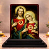 Image 1 of Default Title for the product Jesus and Mother Mary Small Wooden Idol 4x5 Inch Auspicious Blessing HD Printed Home Decor