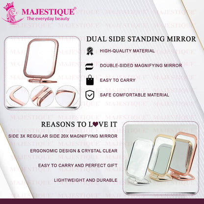 Image 3 of Majestique Table Top Double Side Makeup Mirror