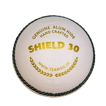Image 1 of Default Title for the product SG Shield 30 Water Proof Cricket Leather Ball (White)
