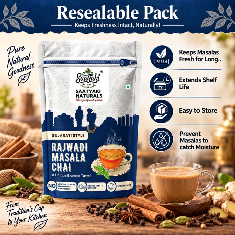 Image 9 of SAATYAKI NATURALS Rajwadi Chai Masala