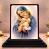 Image 1 of Default Title for the product HD Printed Mother Mary with Child Wooden Idol 4x5 Inch Sacred Portrait Spiritual Showpiece
