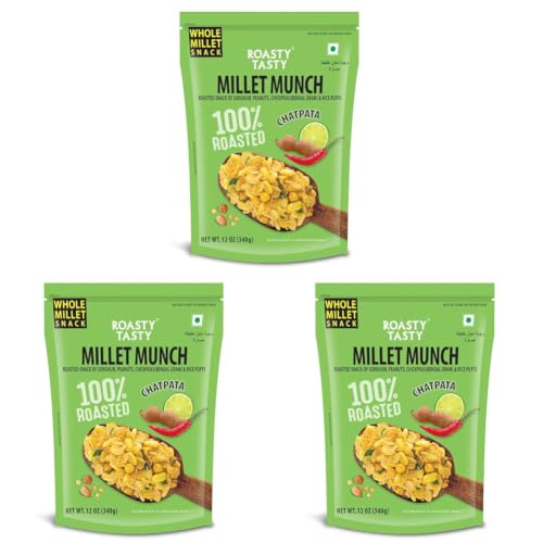 Image 6 of MILLET MUNCH CHATPATTA / 340 g (Pack of 3) for the product Roasty Tasty Millet Munch Chatpata