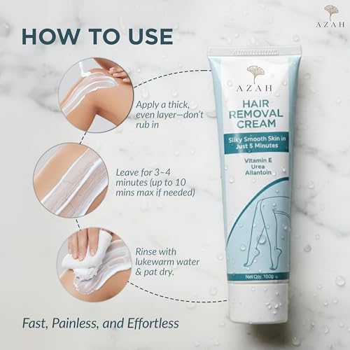 Image 5 of AZAH Hair Removal Cream for Women 100 GM