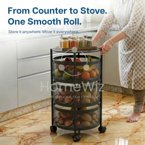 Image 7 of HomeWiz Round Kitchen Rack 3- Layer