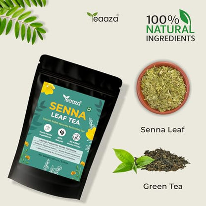 Image 4 of Teaaza Organic Senna Leaf Tea For Constipation & Digestion Loose Leaves - 100 Grams