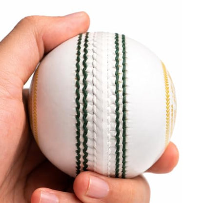 Image 6 of KHELSPACE KS Prime White Leather Cricket Ball for Practice & Training