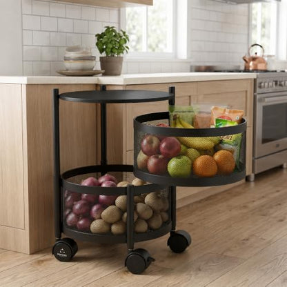 Image 1 of Default Title for the product HomeWiz Round Kitchen Rack 2- Layer