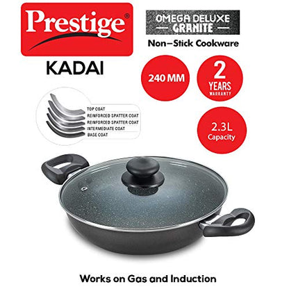 Image 7 of Prestige Metal Omega Deluxe Granite Cookware Set
