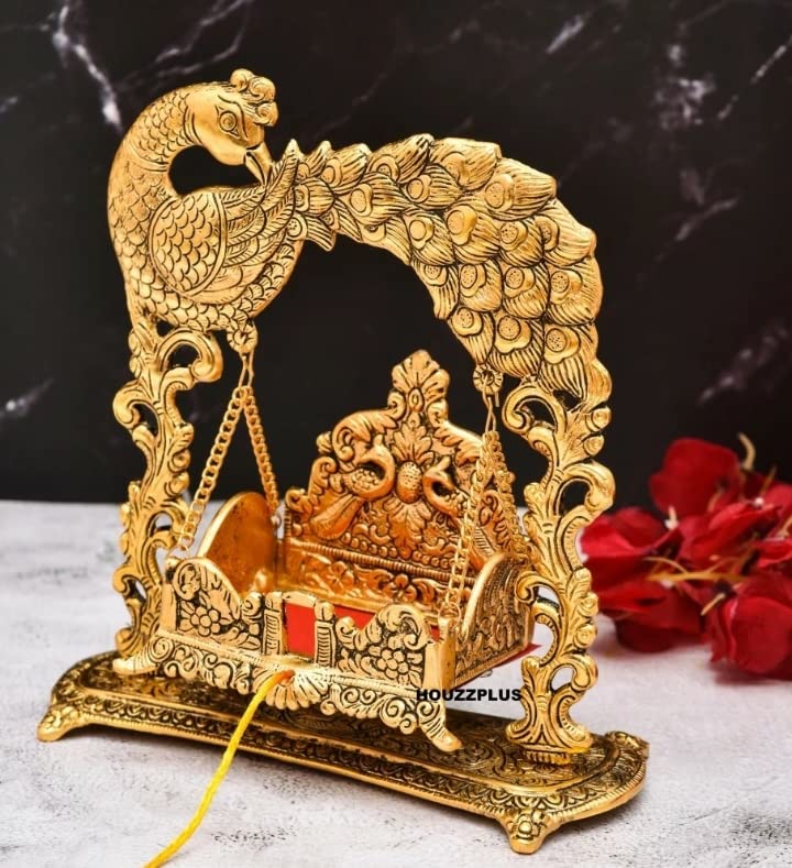 Image 3 of Labhcart Metal Laddu Gopal Jhula Palna for Laddu Gopal Ji