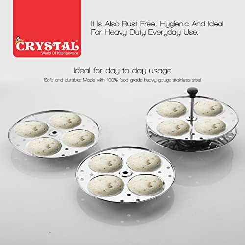 Image 6 of Crystal Stainless Steel Idli Plates (4X4)