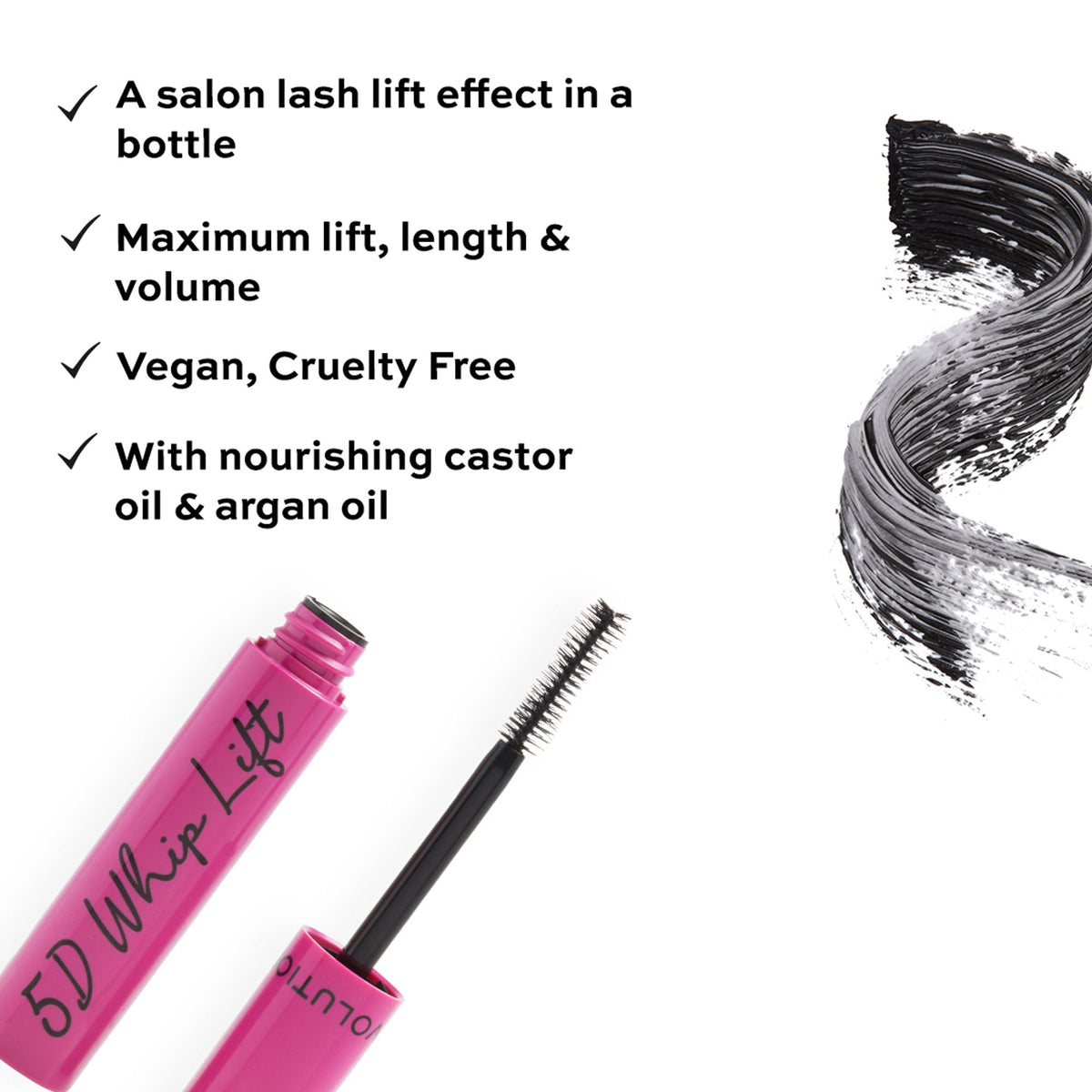 Image 2 of Makeup Revolution Mascara - 5d Whip Lift