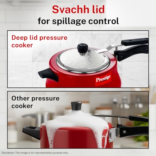 Image 5 of Prestige Svachh Nakshatra Duo Red Handi Aluminium 5 Litre
