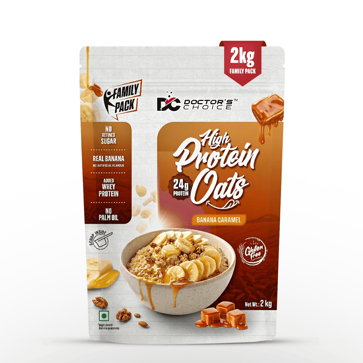 Image 1 of Doctor's Choice Protein Oats (Banana Caramel) 2 KG