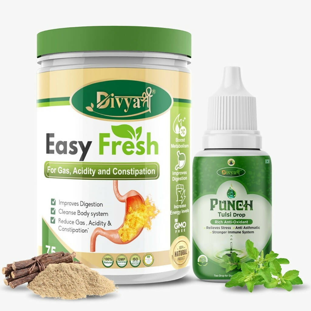 Image 1 of Combo for the product Divya Shree Easy Fresh Powder and Punch Tulsi Drop Combo
