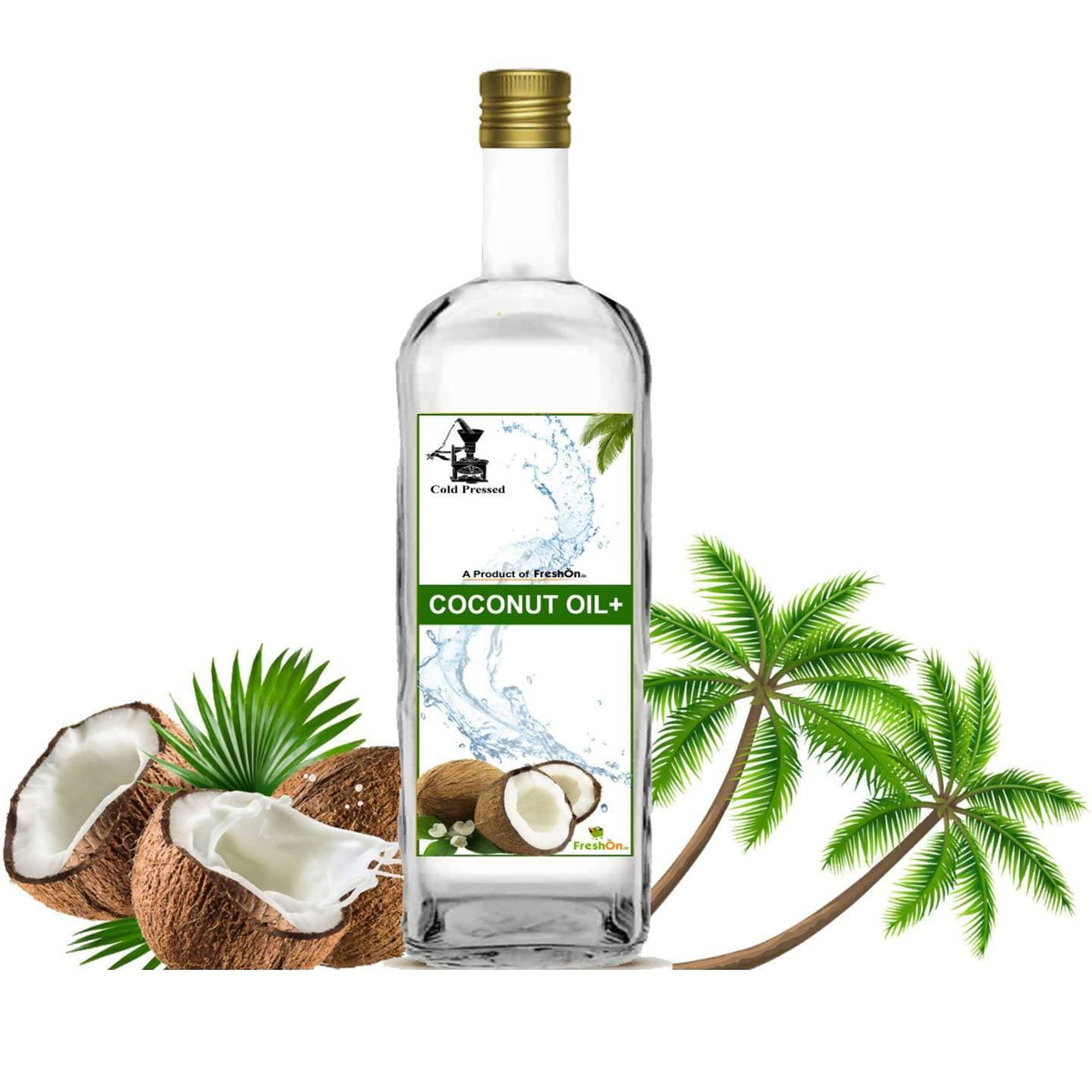 Image 1 of FreshOn Coconut Oil + Cold Pressed