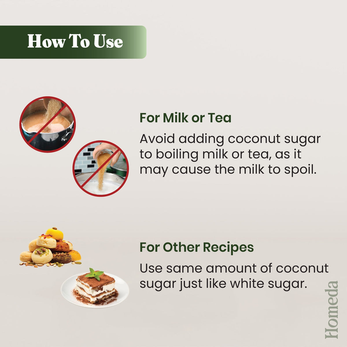 Image 4 of Homeda Organic Coconut Sugar, Palm Sugar Organic, Natural Sweetener