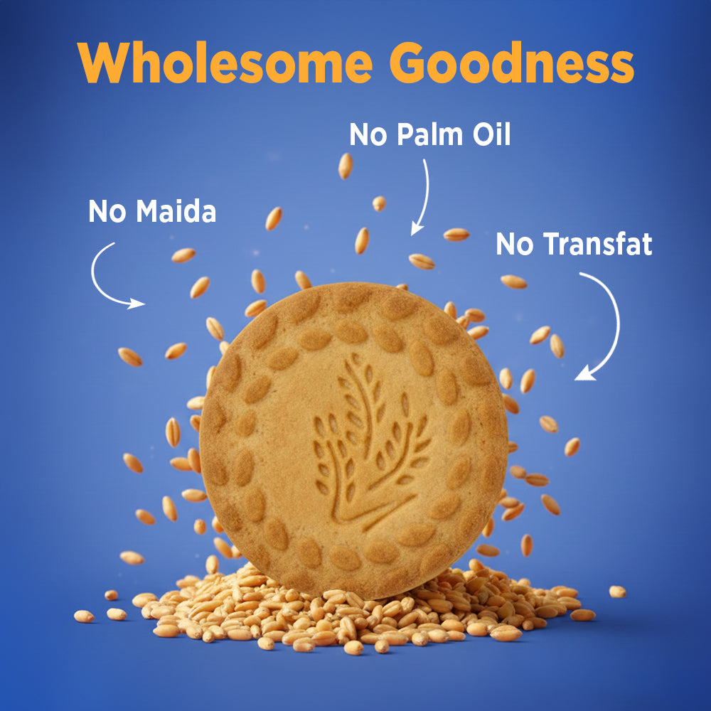 Image 4 of Open Secret Healthy Digestive Biscuit - 0% Maida, 0% Palm Oil, High Fibre - Goodness of Atta | Guilt Free