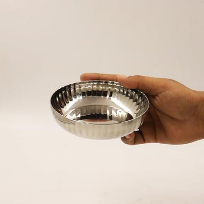 Image 6 of Spillbox Stainless Steel Hammered Bowl Quarter Plates Snack Plate Nasta Plate Dessert Plate Set Side Dish Cup Mirror Finish BPA Free
