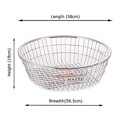 Image 5 of HAZEL Round Stainless Steel Dish Drainer Basket for Kitchen