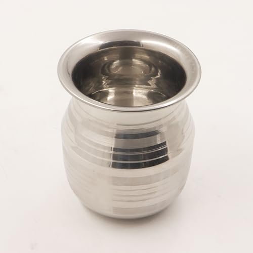 Image 3 of Spillbox Stainless Steel Lota | Kalash | Sombu | Theertha Sembu | Vessel |Jug | Karwachauth | Diwali | Mandir Wedding|Kamandal|Gangajal|Water Gangotri|Chambu 450ml
